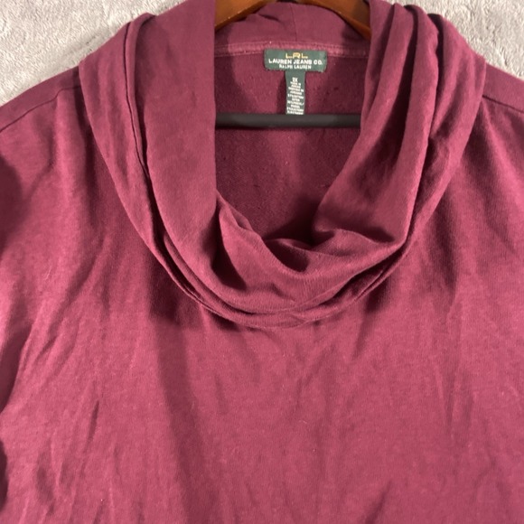 Ralph Lauren Womens Size 2X Red Cowl Neck Sweater Holiday Old Money Soft Modal - Picture 7 of 9